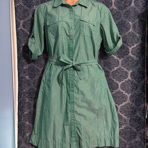 Liz Claiborne Green Striped Dress 1X